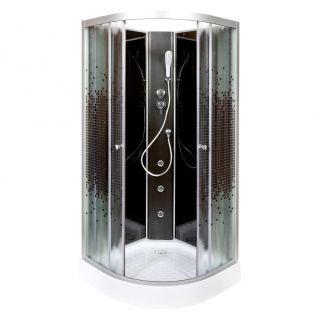 Душевая кабина Deto L 801 N с гидромассажем BLACK 100х100х200 см